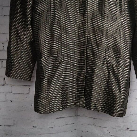 LIZ CLAIBORNE VINTAGE BLACK & GOLD DIAMOND DESIGN BUSINESS OFFICE JACKET SIZE 10 - Picture 6 of 8